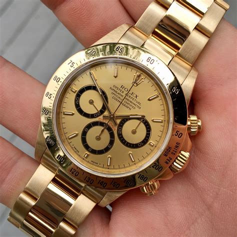 rolex yellow gold daytona watch|solid gold Rolex daytona price.